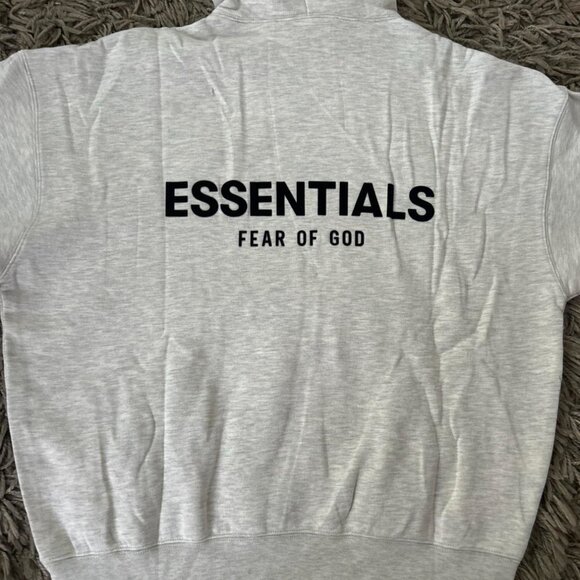 Essentials Fear Of God Light Oatmeal SS22 Hoodie & Sweatpants Set Size XS - Picture 5 of 11